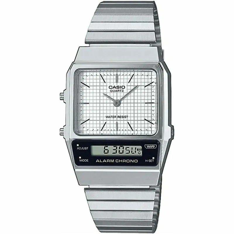 Unisex kellot Casio VINTAGE EDGY COLLECTION Hopeinen (Ø 40 mm) (Ø 32 mm)