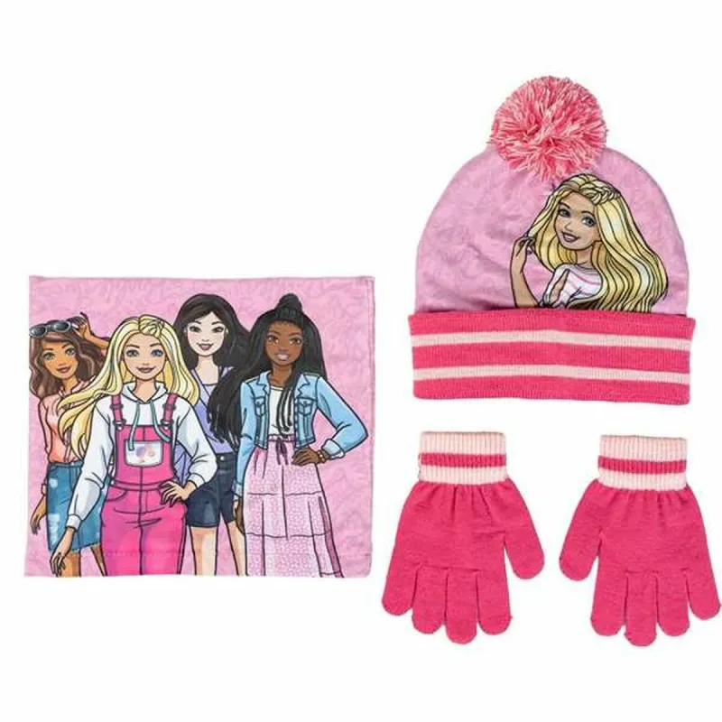 Cepure, šalle un cimdi Barbie 2-8 gadi