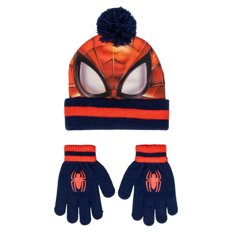 Kepurė ir pirštinės Spider-Man Raudona