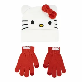 Cepure un cimdi Hello Kitty Balts 2 Daudzums