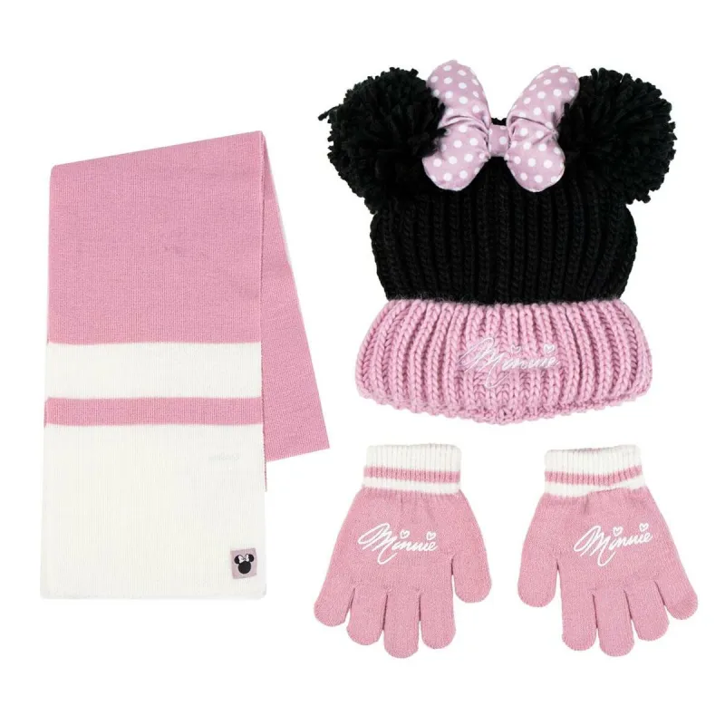 Kepurė ir pirštinės Minnie Mouse Rožinė