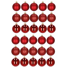 Christmas tree ornament set Springos CA0006, 6 cm, 30 pcs