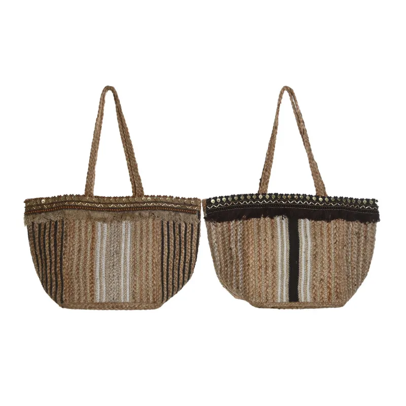 Сумка женская DKD Home Decor Коричневый Кремовый 50 x 23 x 33 cm (2 штук)