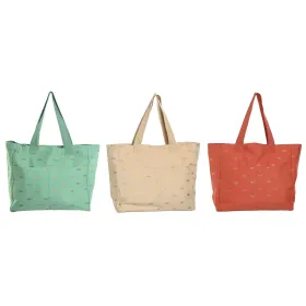 Naiste Kotid Home ESPRIT Sinine Roheline Beež Korallpunane 55 x 14 x 35 cm (3 Ühikut)