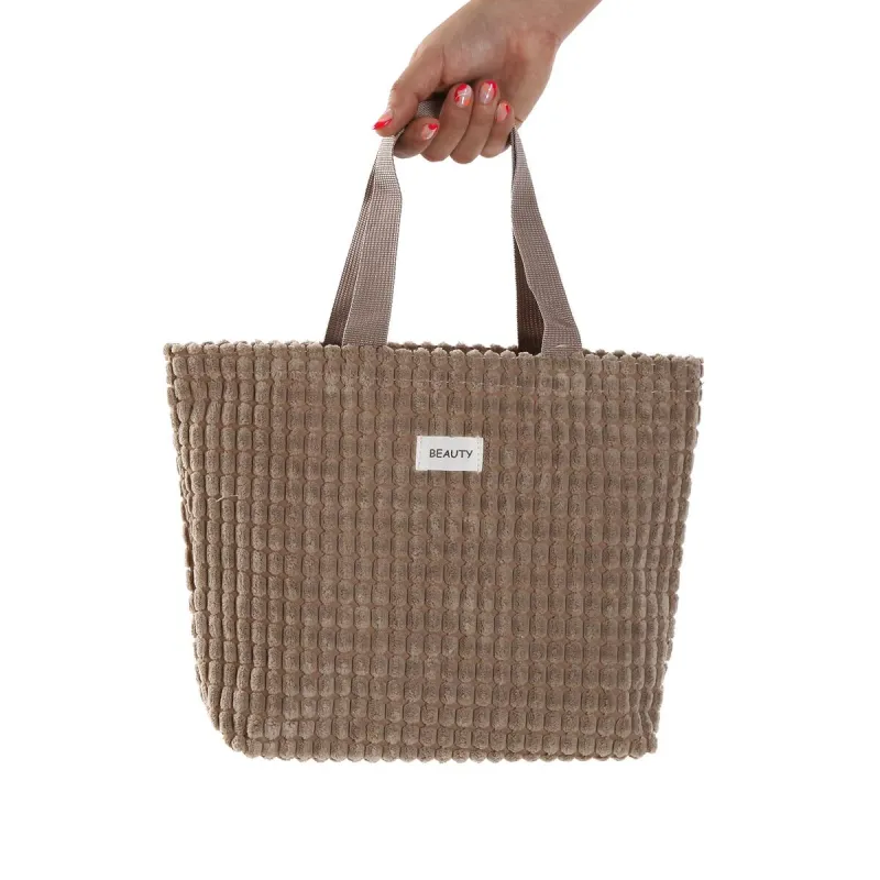 Naisten Käsilaukku Versa Corduroy Khaki 9 x 22 x 23 cm