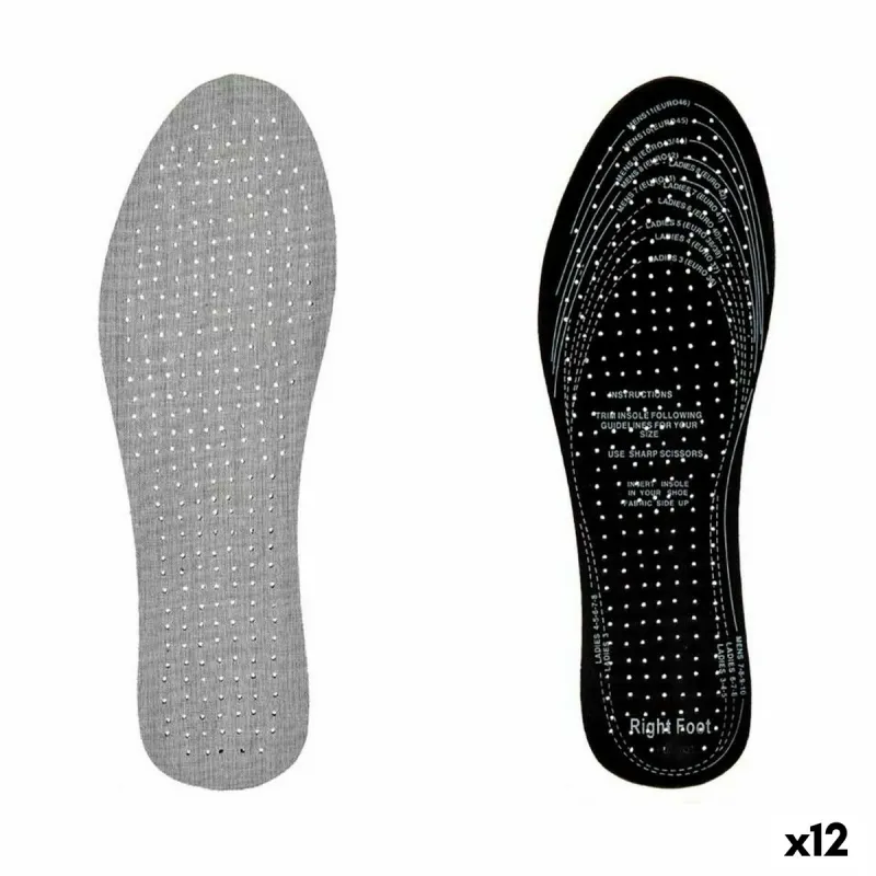 Stenciļi Extra Fresh Melns Pelēks Kokvilna Plastmasa Latekss 9,5 x 30 cm 11,5 x 0,5 x 36 cm (12 gb.)