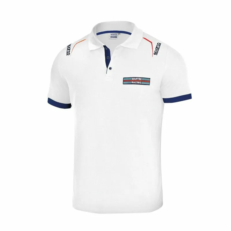 Vyriški polo marškinėliai su trumpomis rankovėmis Sparco Martini Racing Balta