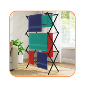 Сушилка для белья Springos HA0210 с регулируемой длиной, телескопическая, складная, черная