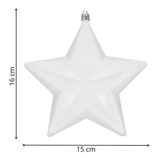 Christmas tree ornament star, Springos CA1382, 15 cm