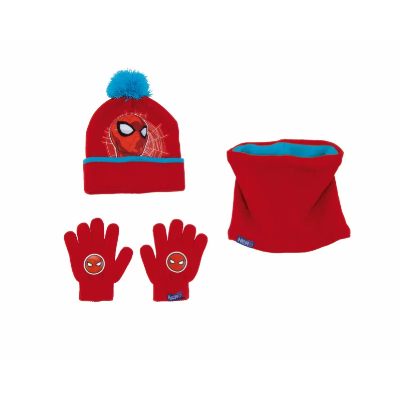 Cepure, Cimdi un Kakla Sildītājs Spider-Man Great power Zils Sarkans
