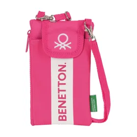 Rahakott Benetton Raspberry Mobiiltelefoni Kaaned Fuksiaroosa