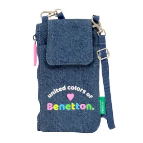 Kukkaro Benetton Denim Puhelinkotelo Sininen