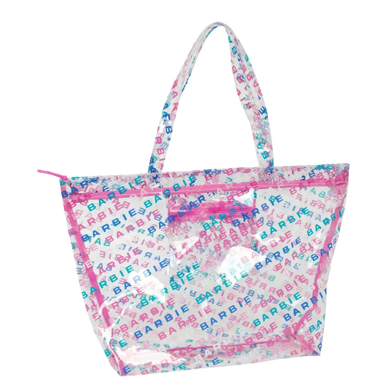 Naiste Kotid Barbie Logomania Läbipaistev Heleroosa 54 x 35 x 17 cm