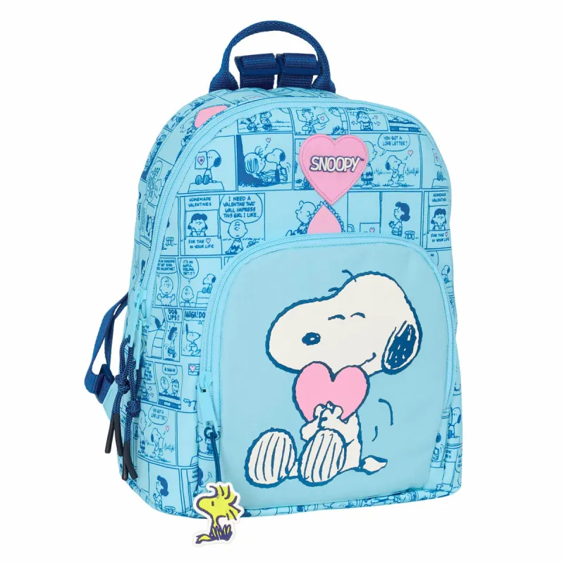 Rento reppu Snoopy Love Vaaleansininen 25 x 30 x 13 cm