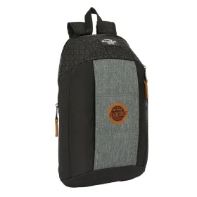 Повседневный рюкзак BlackFit8 Old school Чёрный Серый 22 x 39 x 10 cm