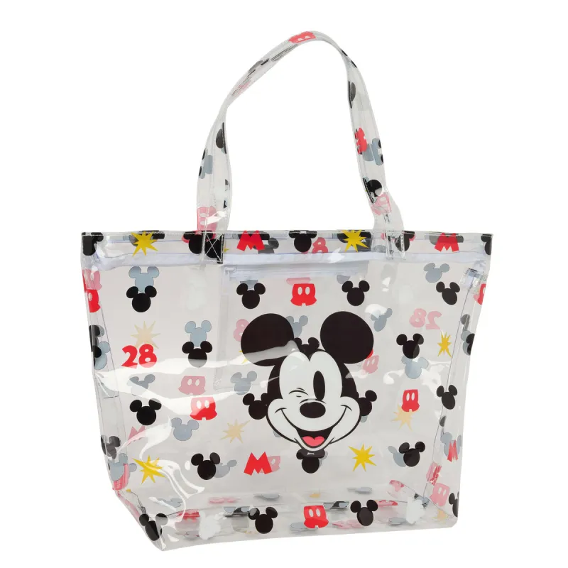 Ostukorv Mickey Mouse Clubhouse Beach Mitmevärviline Läbipaistev 54 x 35 x 17 cm