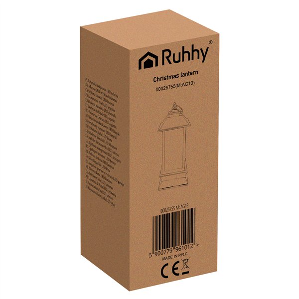 Silver LED Christmas Lantern Ruhhy 26755