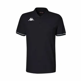 Miesten lyhythihainen poolopaita Kappa Kappa Barli Musta 4XL