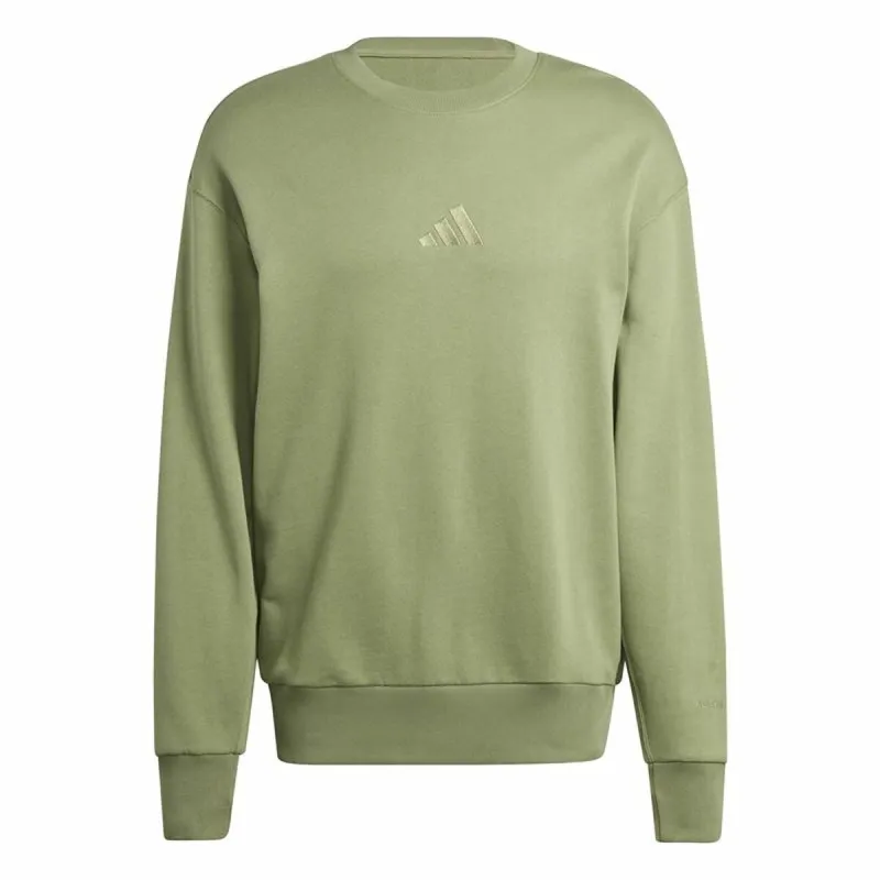 Džemperis be gobtuvo Adidas All Szn French Terry Crew Žalia L