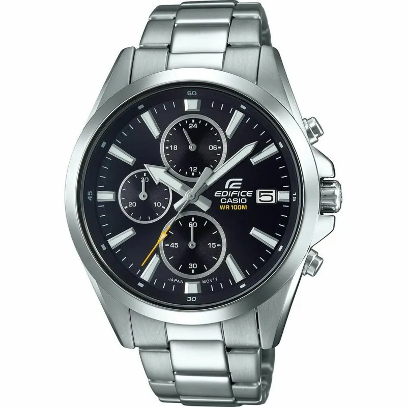 Meeste Kell Casio EDIFICE Must Hõbedane