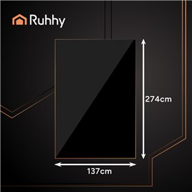 Decorative foil tablecloth black Ruhhy 26569