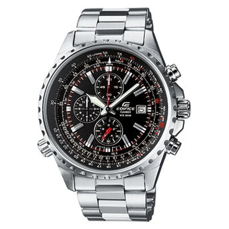Miesten rannekellot Casio EF-527D-1AVEF Musta Harmaa Hopeinen