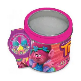 Pikkulasten kellot Trolls TROLLS - TIN BOX (Ø 33 mm)