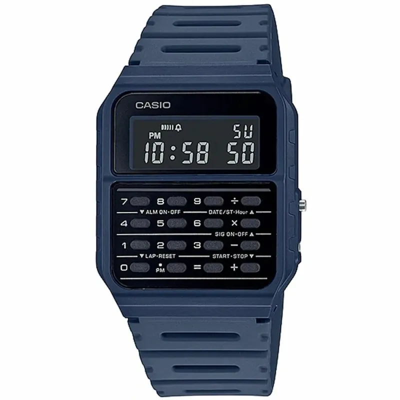 Unisex Pulkstenis Casio CALCULATOR Zils Melns (Ø 35 mm)