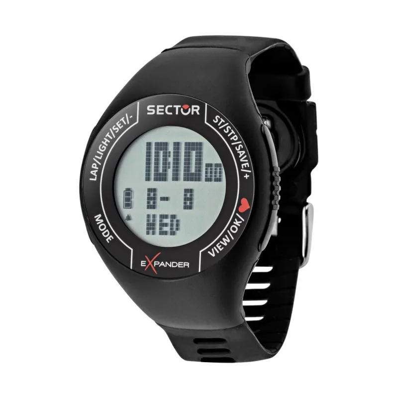 Vīriešu Pulkstenis Sector CARDIO Melns (Ø 47 mm)