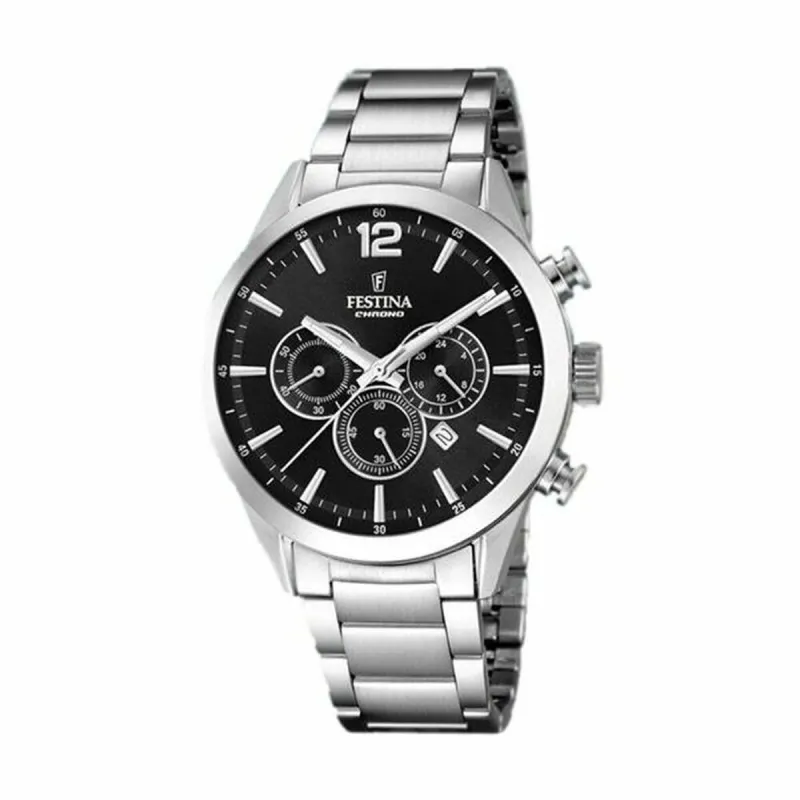 Мужские часы Festina F20343/8 Чёрный Серебристый
