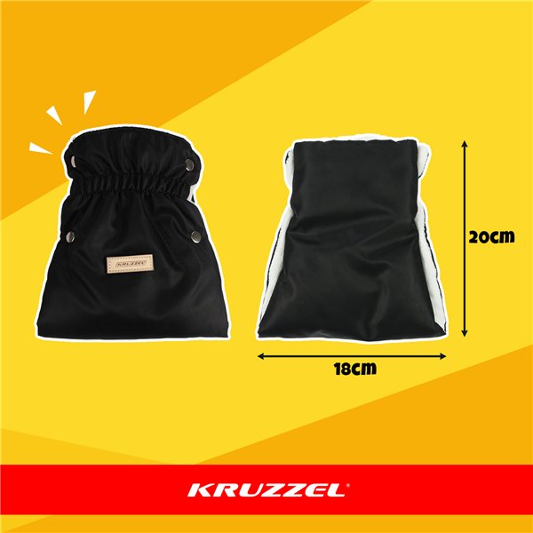 Double stroller muffs - black Kruzzel 25814