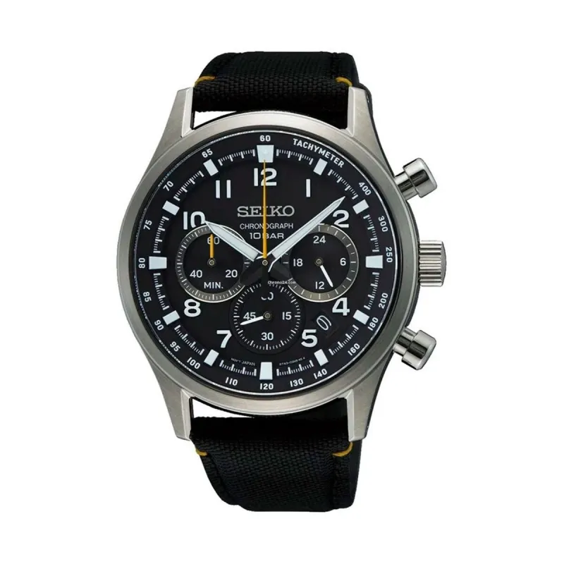 Laikrodis vyrams Seiko SSB449P1 Juoda