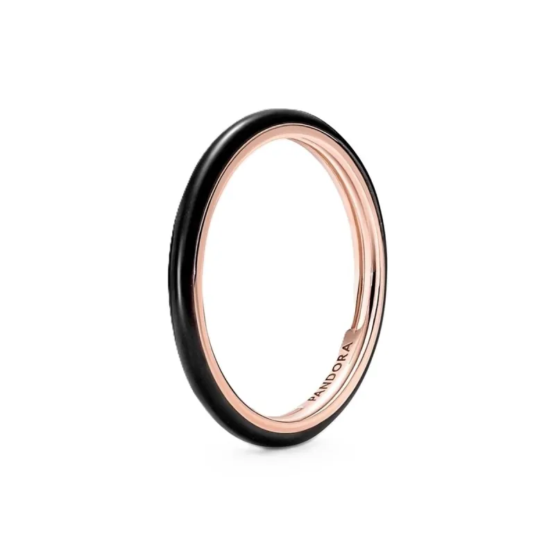 Naisten sormus Pandora BLACK ENAMEL - RING - SIZE 50
