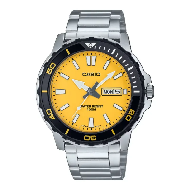 Laikrodis vyrams Casio DIVER Geltona Sidabras