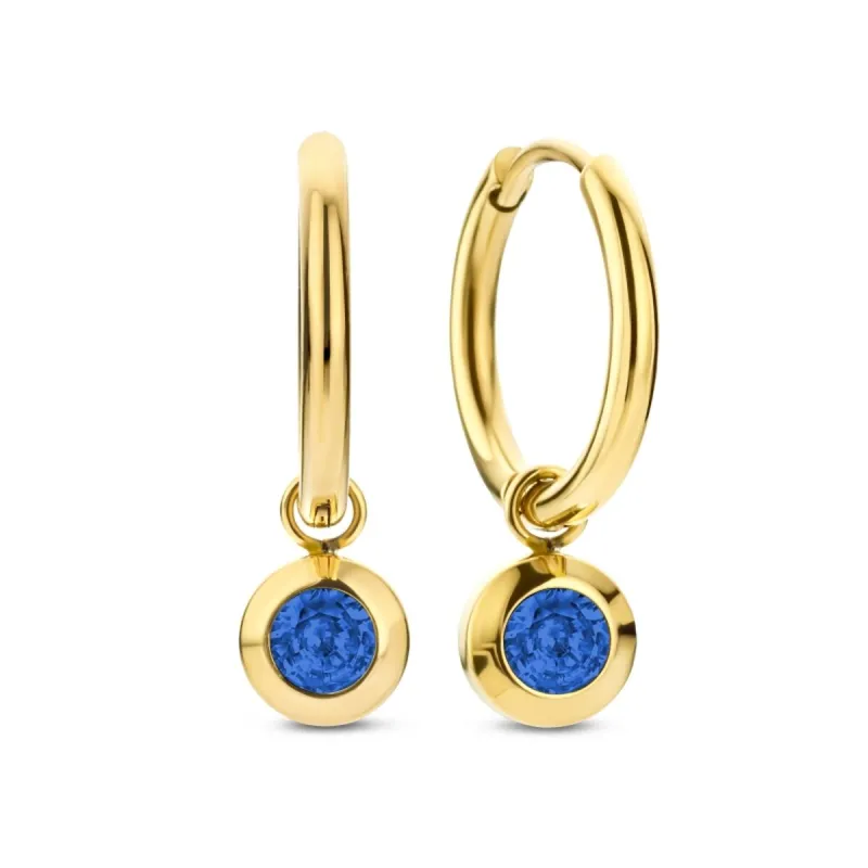Женские серьги CO88 Collection 8CE-70487 Позолоченный Синий