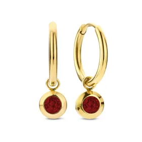 Moteriški auskarai CO88 Collection 8CE-70484 Auksinis Raudona