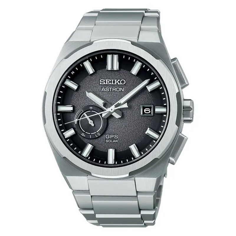 Meeste Kell Seiko ASTRON Mod. SOLAR GPS Hõbedane