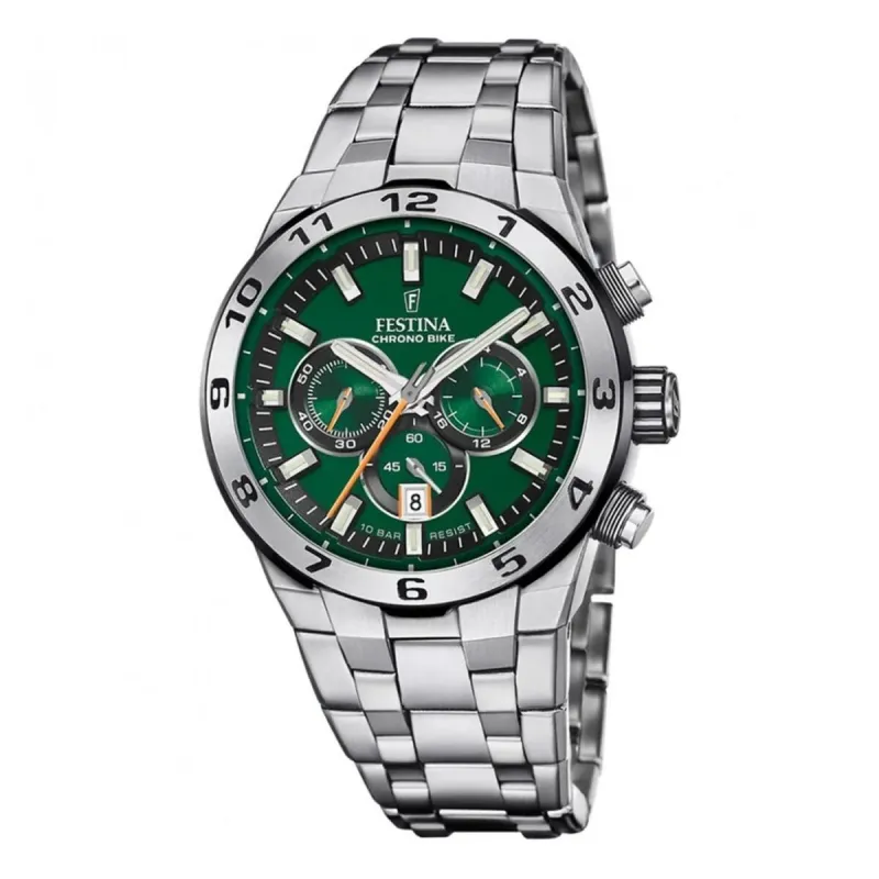 Мужские часы Festina F20670/2 Зеленый Серебристый