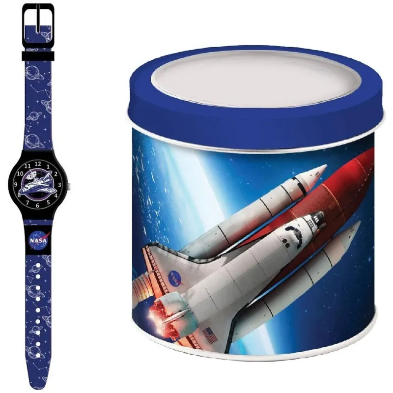 Zīdaiņu Pulkstenis NASA NASA - TIN BOX (Ø 33 mm)