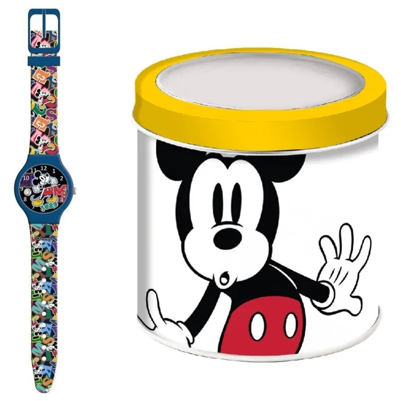 Zīdaiņu Pulkstenis Mickey Mouse MICKEY MOUSE  - TIN BOX Ø 33 mm