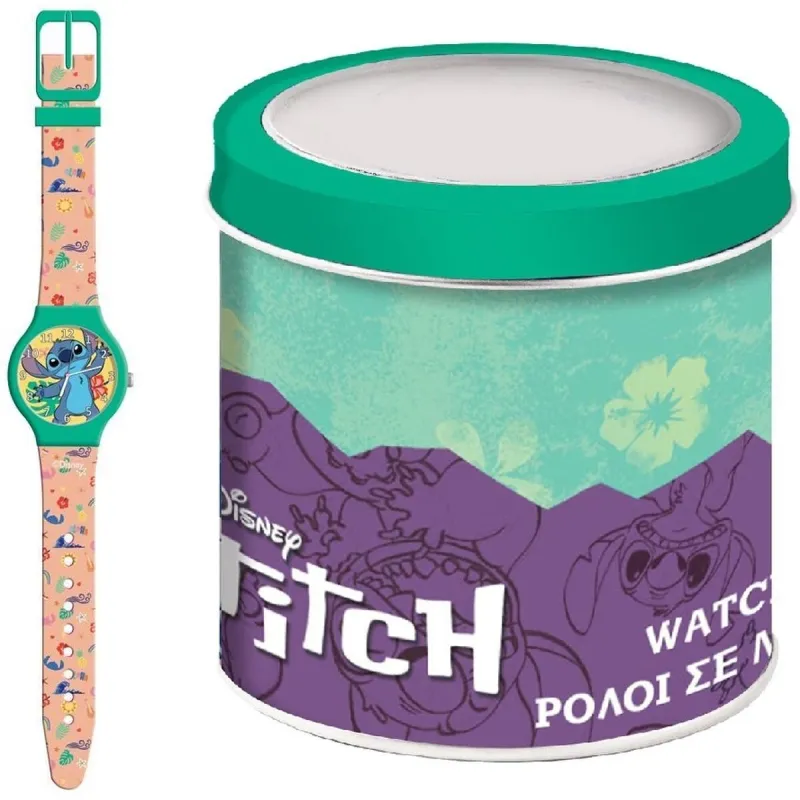 Laikrodis kūdikiams Lilo & Stitch LILO & STITCH - TIN BOX Ø 33 mm