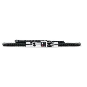 Meeste Käevõru Tommy Hilfiger 2701063 Sterlinghõbe 925 Must