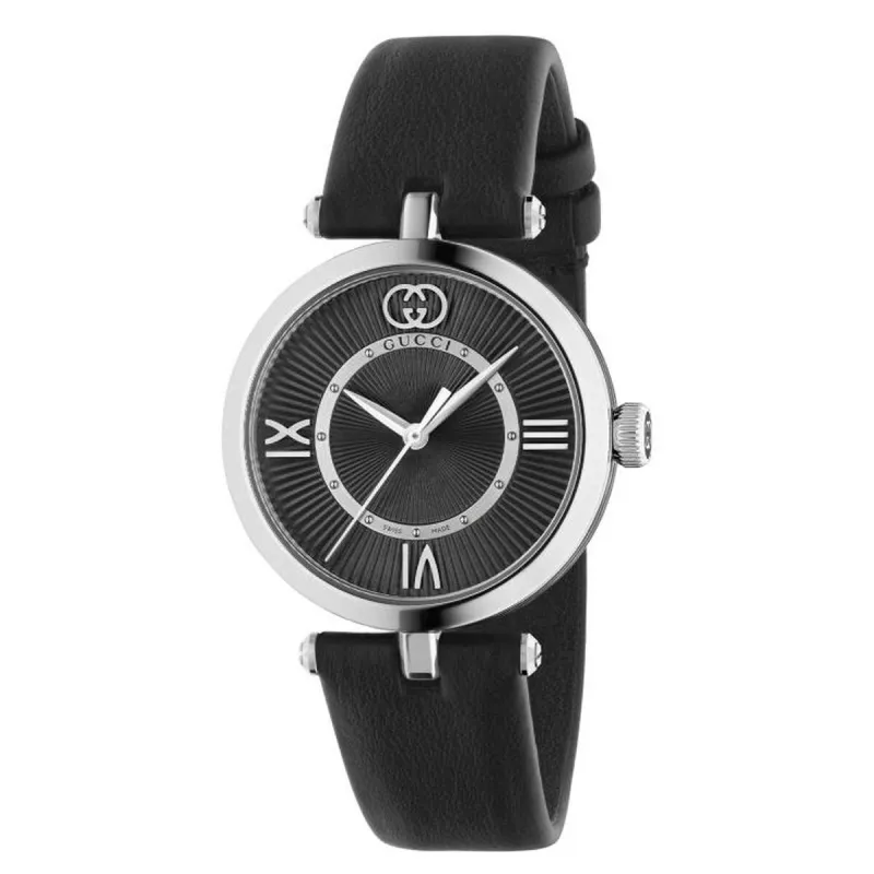 Naisten rannekellot Gucci YA167505 Musta