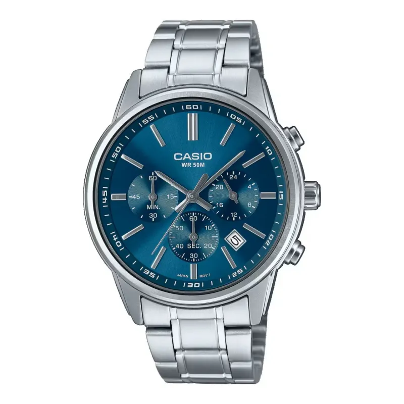 Vīriešu Pulkstenis Casio CHRONO DATE - BLUE (Ø 41 mm)