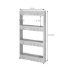 Ratastel kapp Springos HA1020, 4 riiulit