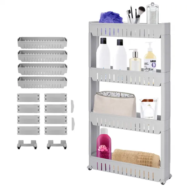 Ratastel kapp Springos HA1020, 4 riiulit