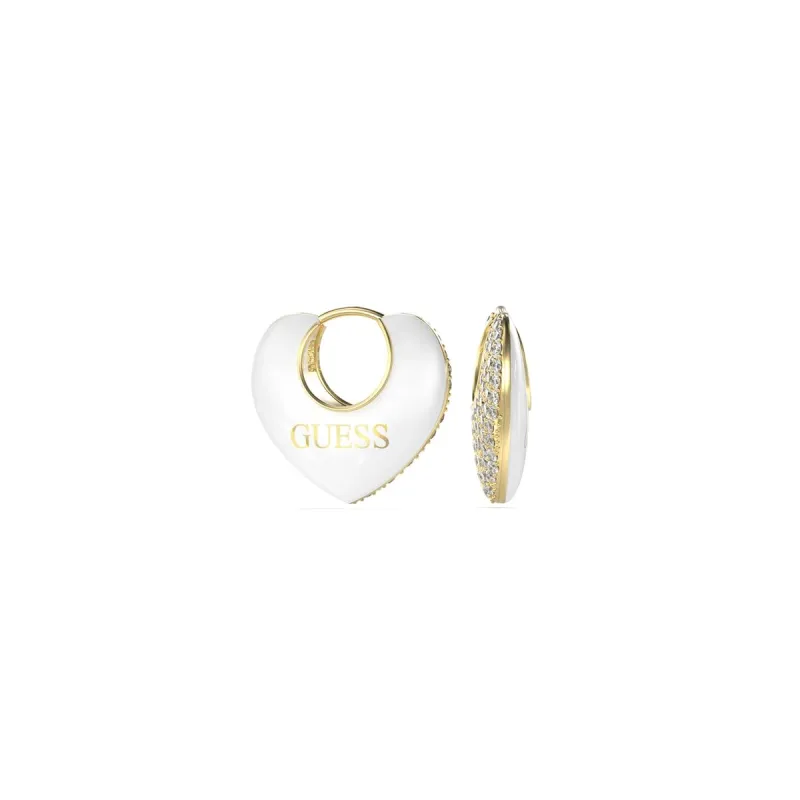 Sieviešu Auskari Guess JUBE05206JWYGWHT-U Balts