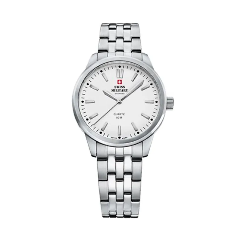 Miesten rannekellot Swiss Military Chrono SMP36010.02 Hopeinen