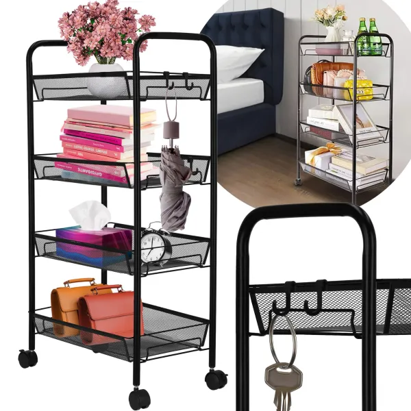 Металлическая полка на колесах Springos KI0142 84,5x44x27 см