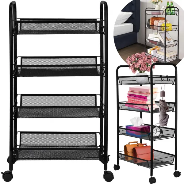 Металлическая полка на колесах Springos KI0142 84,5x44x27 см